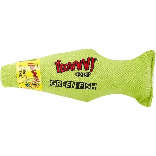 Yeowww! Catnip Green Fish Cat Toy Yeowww!