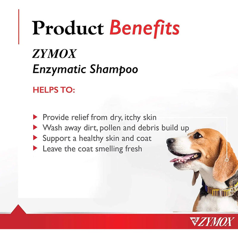 ZYMOX Enzymatic Bacterial & Fungal Shampoo for Dogs & Cats 12 oz. ZYMOX