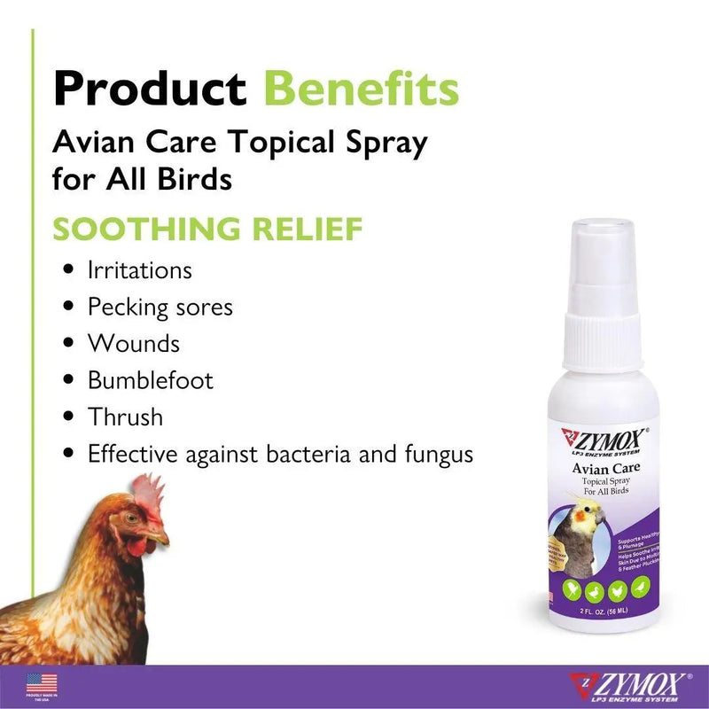Zymox Avian Care Topical Spray for All Birds 2oz. ZYMOX