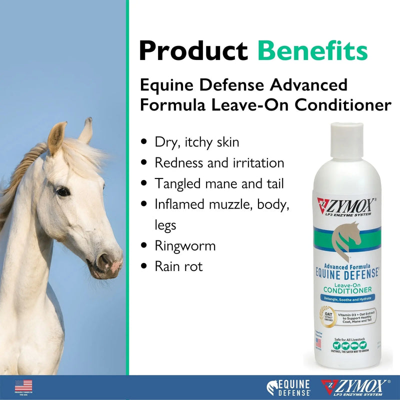 Zymox Equine Defense Advanced Formula Leave-On Conditioner 12 oz. ZYMOX