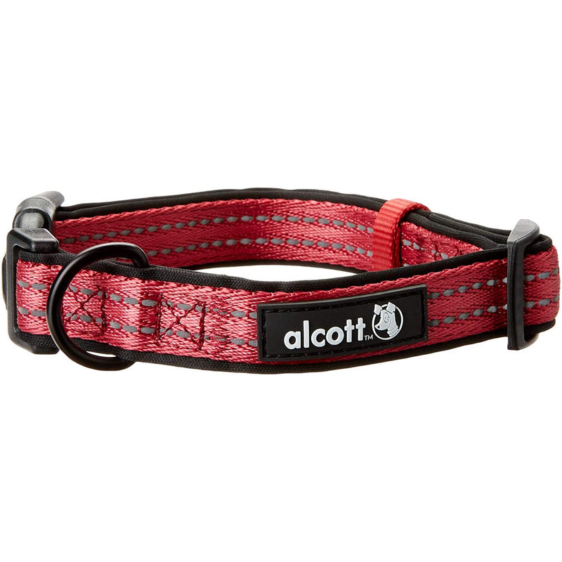 Alcott Essential Adventure Dog Collar, Red, Medium Alcott