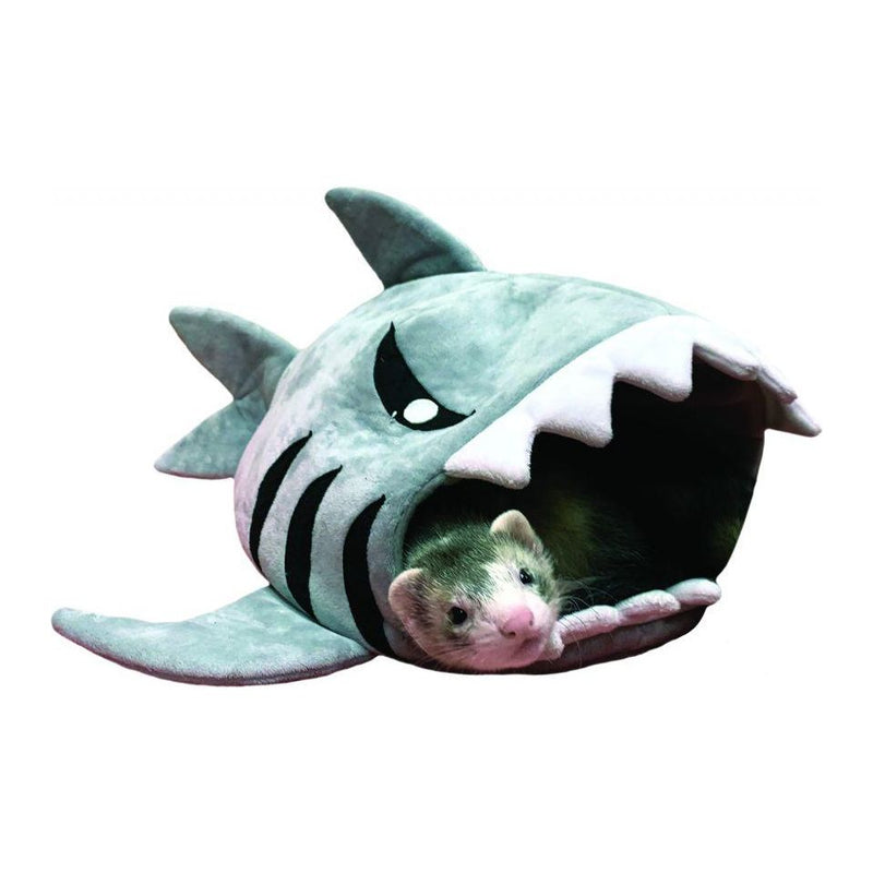 Marshall Ferret Shark Hide-N-Play Toy Gray Marshall Pet Products
