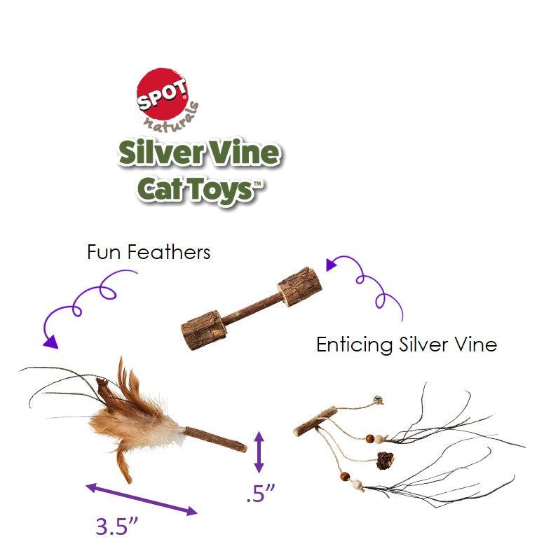 SPOT Naturals Silver Vine Cat Toy Assorted, Small SPOT
