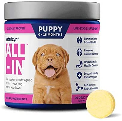 Vetericyn All-in Bone and Joint Dog Supplement for Puppy 90 Tablets 7.3 oz. Vetericyn
